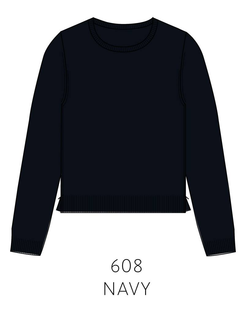 IN LINEA - NOS Pullover, Rundhals 608 navy - Gr. - 40 von IN LINEA