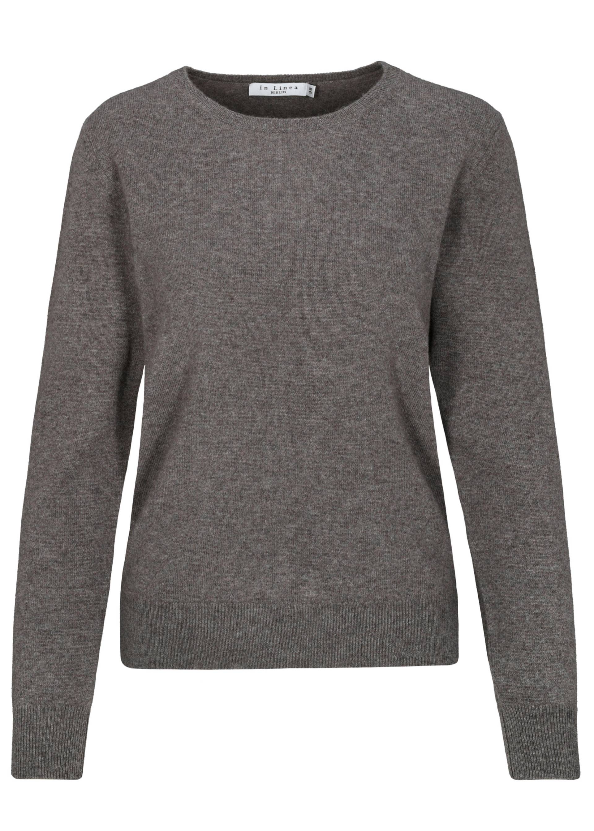 IN LINEA - NOS Pullover, Rundhals 706 taupe mel. - Gr. - 42 von IN LINEA