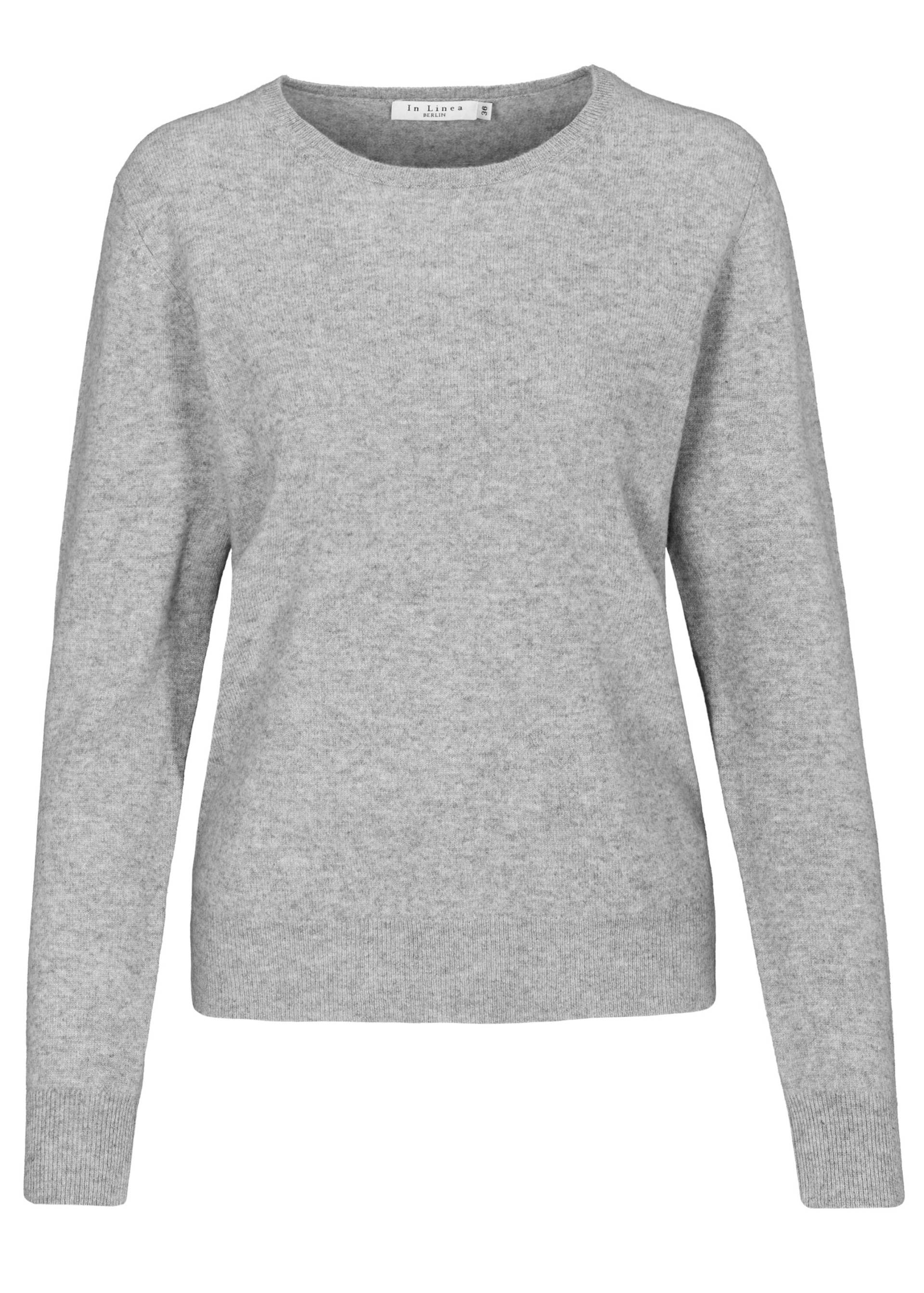 IN LINEA - NOS Pullover, Rundhals 808 flanell mel. - Gr. - 36 von IN LINEA