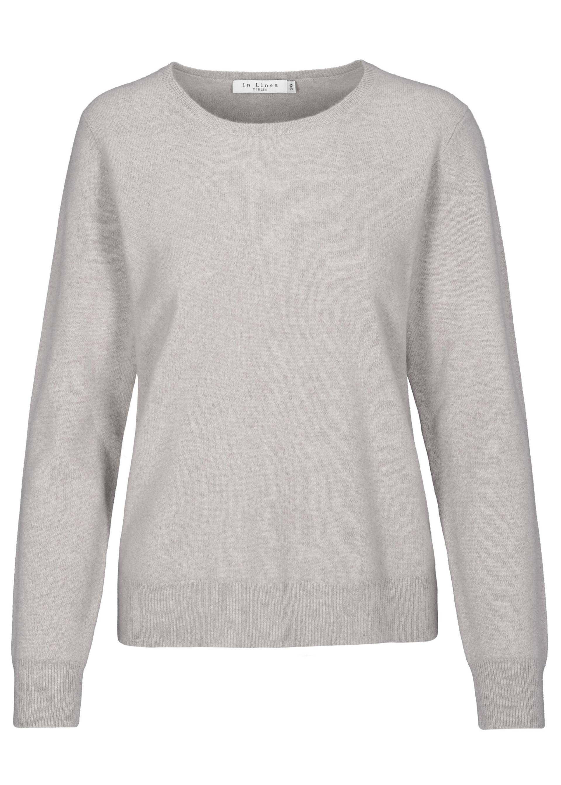 IN LINEA - NOS Pullover, Rundhals 842 stone mel. - Gr. - 38 von IN LINEA