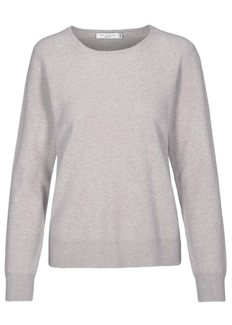 IN LINEA - NOS Pullover, Rundhals 842 stone mel. - Gr. - 38 von IN LINEA