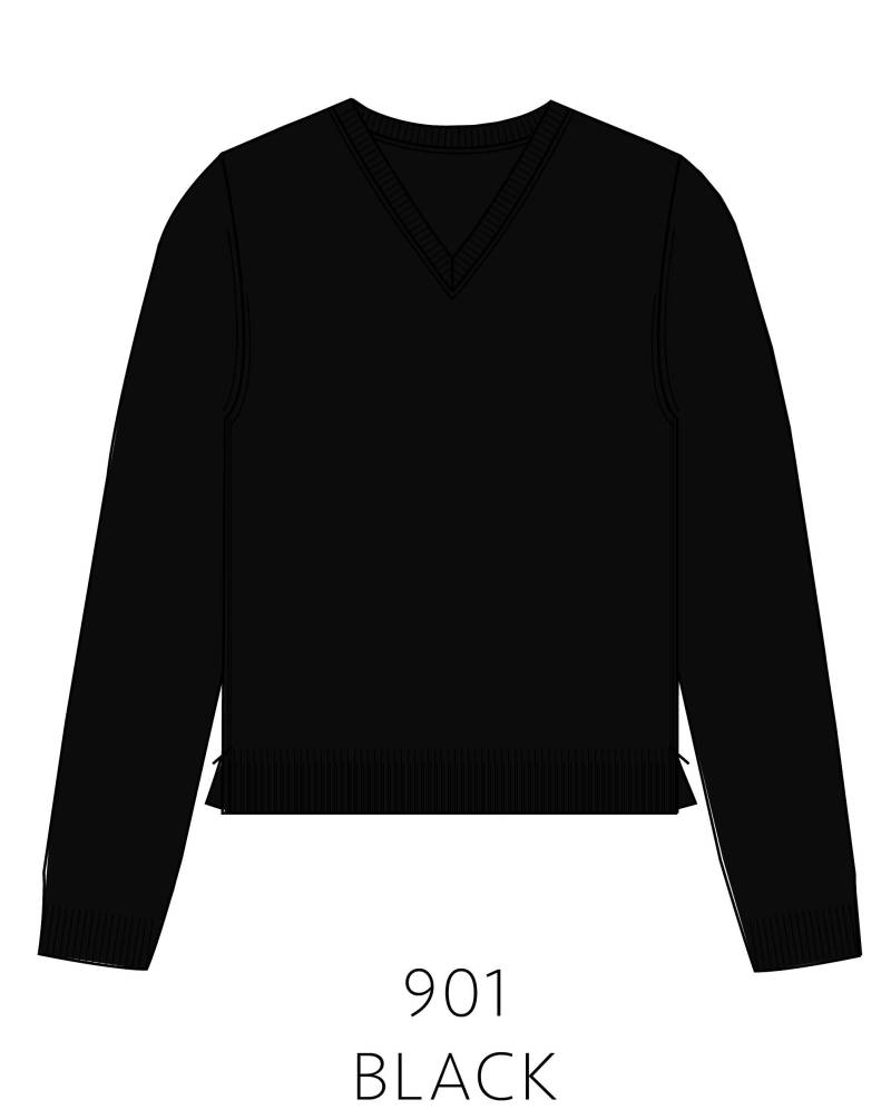 IN LINEA - NOS Pullover, V-Ausschnitt 901 black - Gr. - 38 von IN LINEA