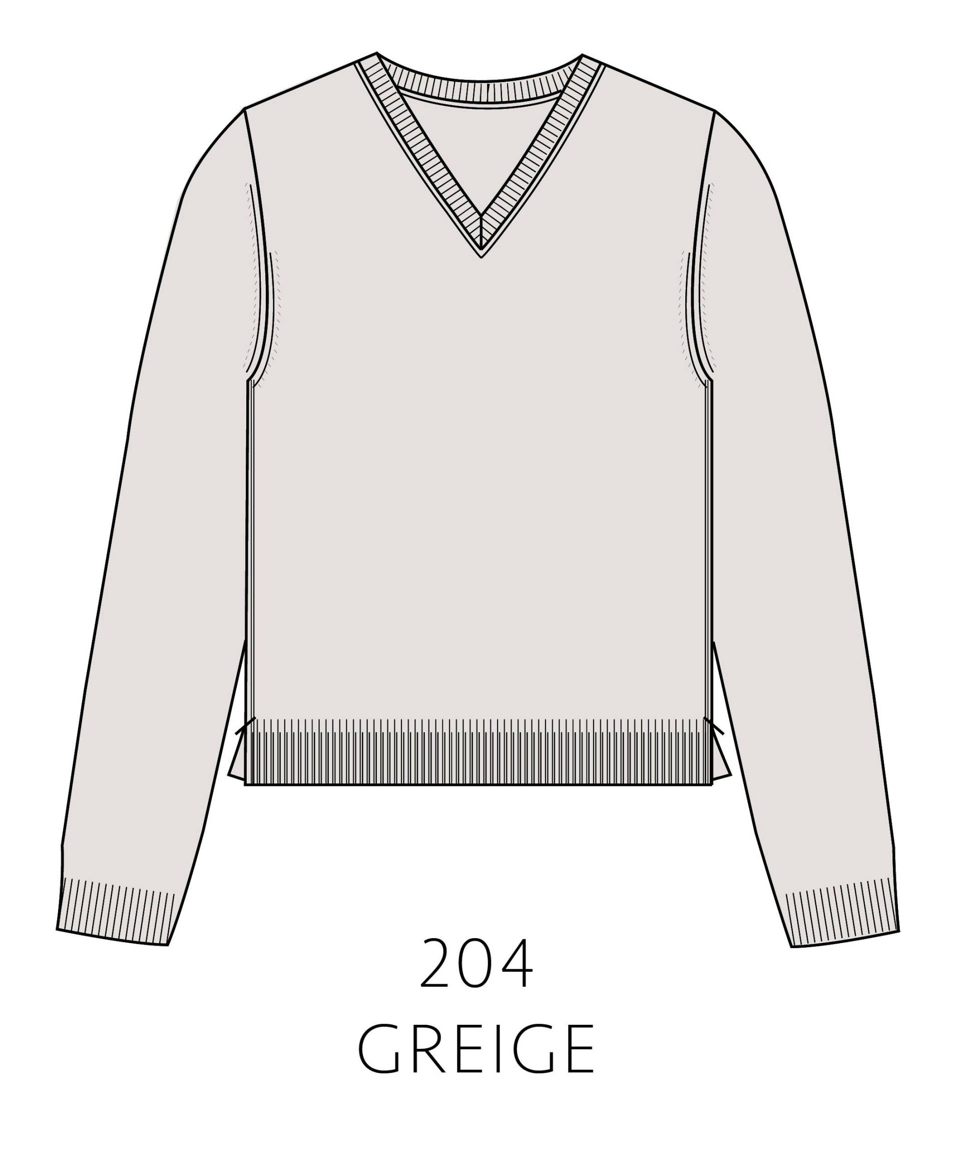 IN LINEA - NOS Pullover, V-Ausschnitt - Gr. - 46 von IN LINEA