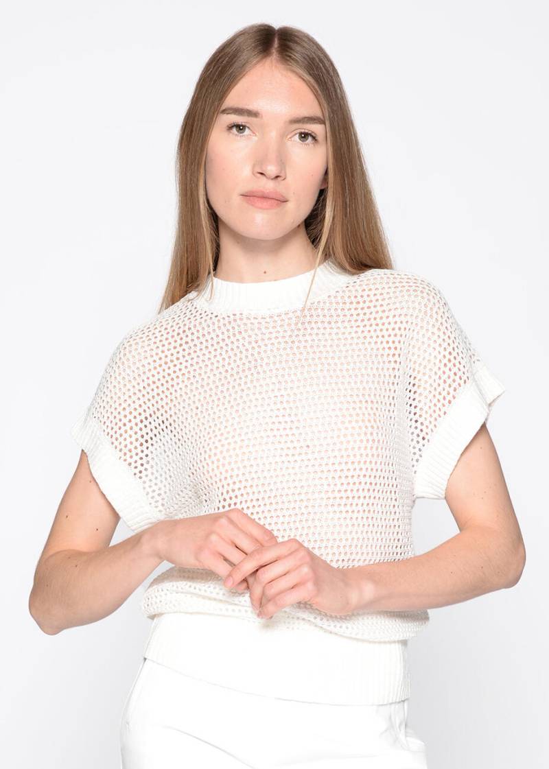 IN LINEA - Pullover, Ajour white - Gr. - 46 von IN LINEA