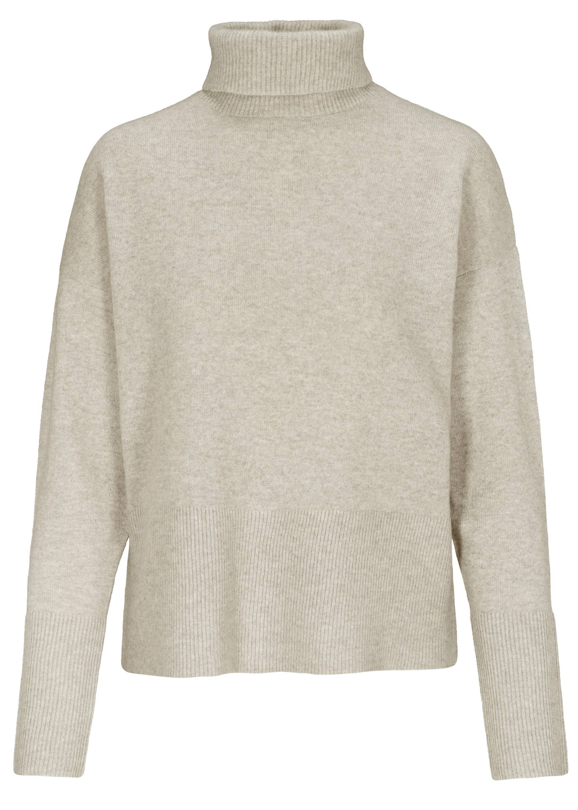 IN LINEA - Pullover, Rollkragen 842 stone mel. - Gr. - 42 von IN LINEA