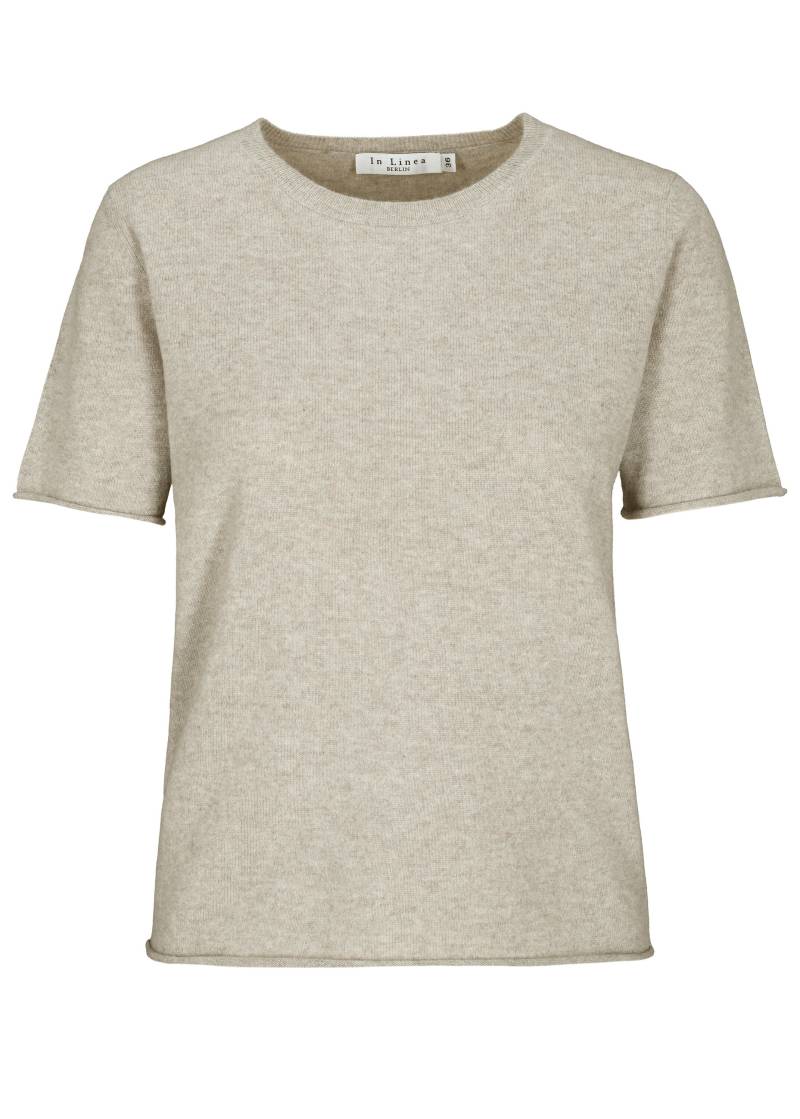 IN LINEA - Pullover, Rundhals, 1/2-Arm 842 stone mel. - Gr. - 38 von IN LINEA
