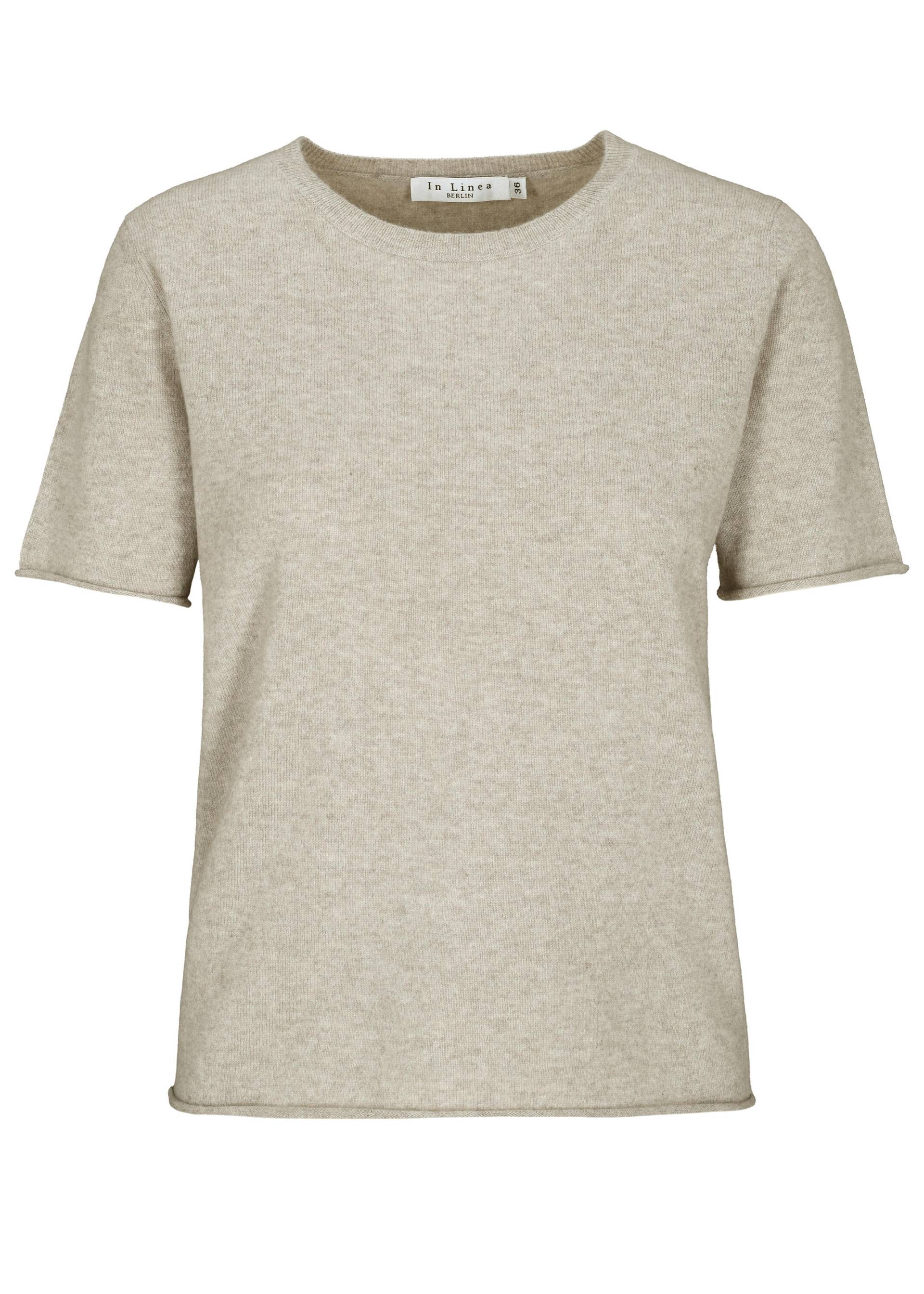 IN LINEA - Pullover, Rundhals, 1/2-Arm 842 stone mel. - Gr. - 40 von IN LINEA