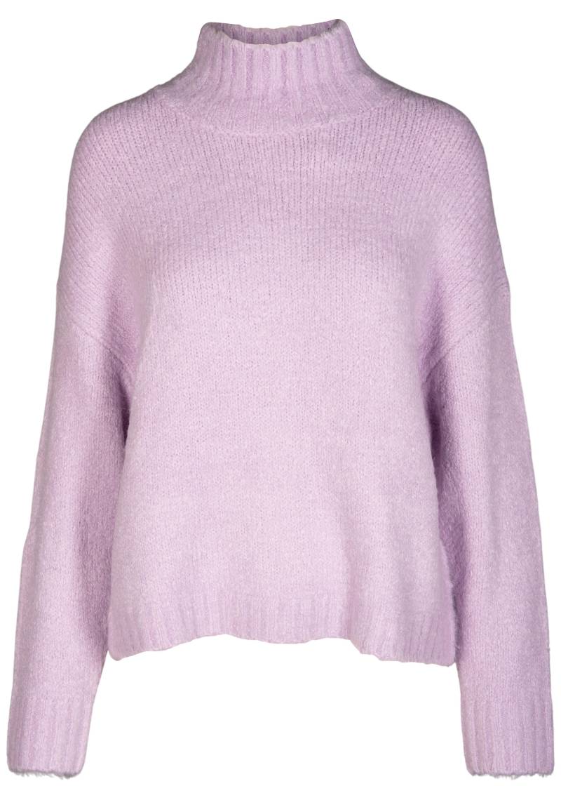 IN LINEA - Pullover, Stehbund, 1/1-Arm violet mel. - Gr. - 48 von IN LINEA