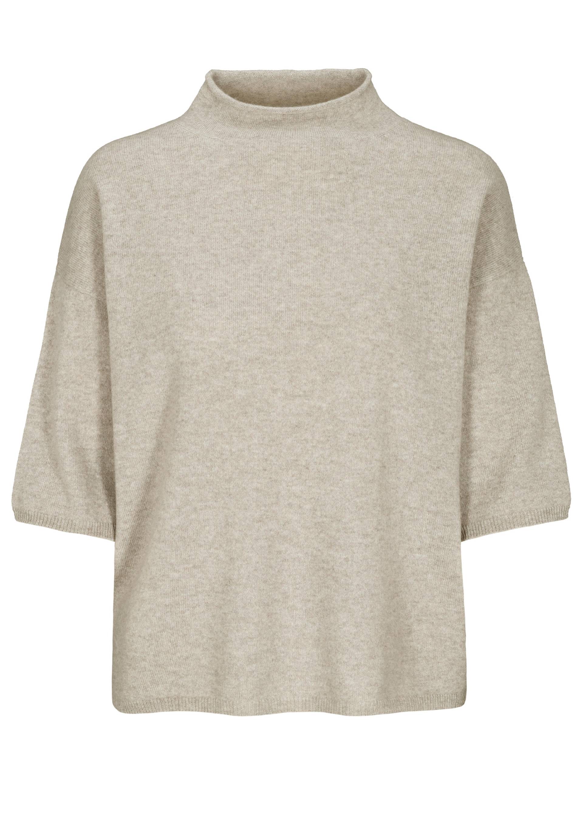 IN LINEA - Pullover, Stehbund, 3/4-Arm 842 stone mel. - Gr. - 38 von IN LINEA