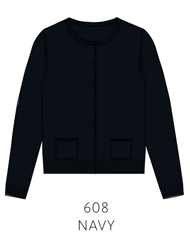 IN LINEA Strickjacke Cardigan, Rundhals, 1/1-Arm von IN LINEA