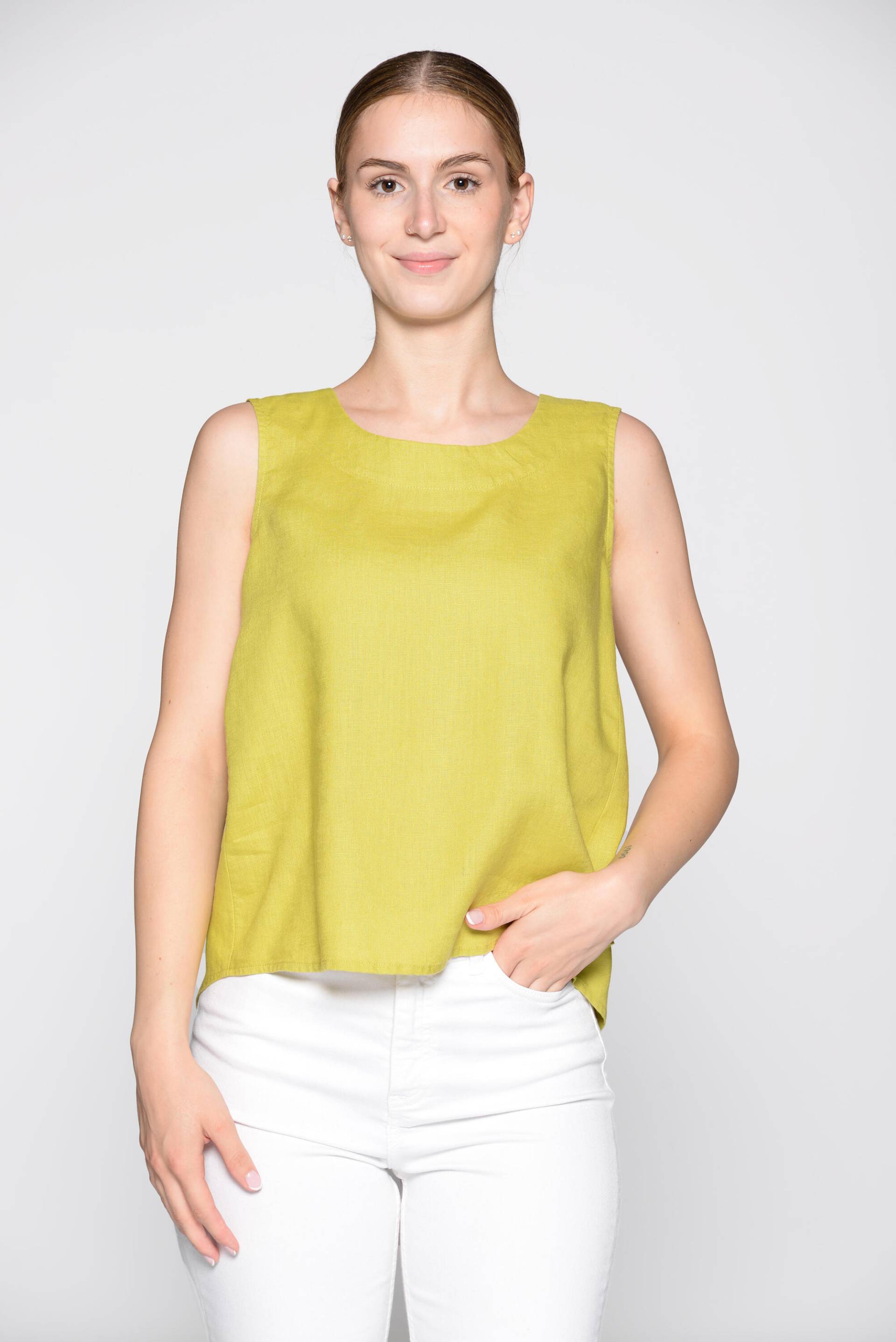 IN LINEA - Top, Rundhals 549 lime - Gr. - 38 von IN LINEA