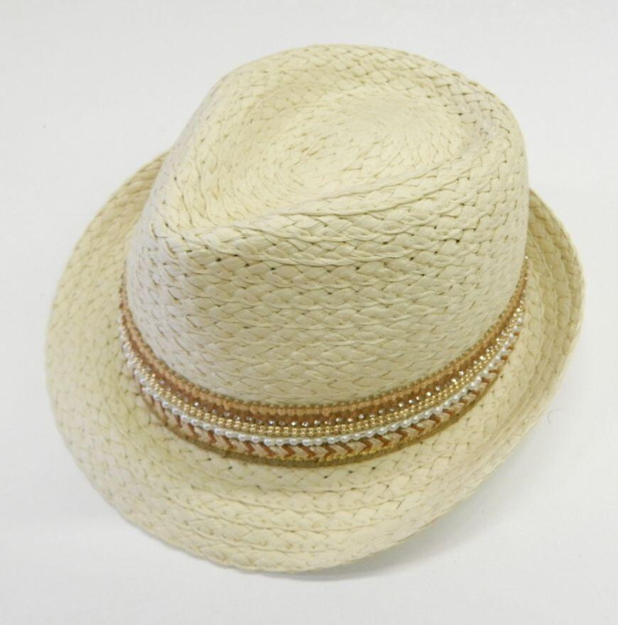 IN LINEA - Trilby mit Pailletten beige - Gr. - L von IN LINEA