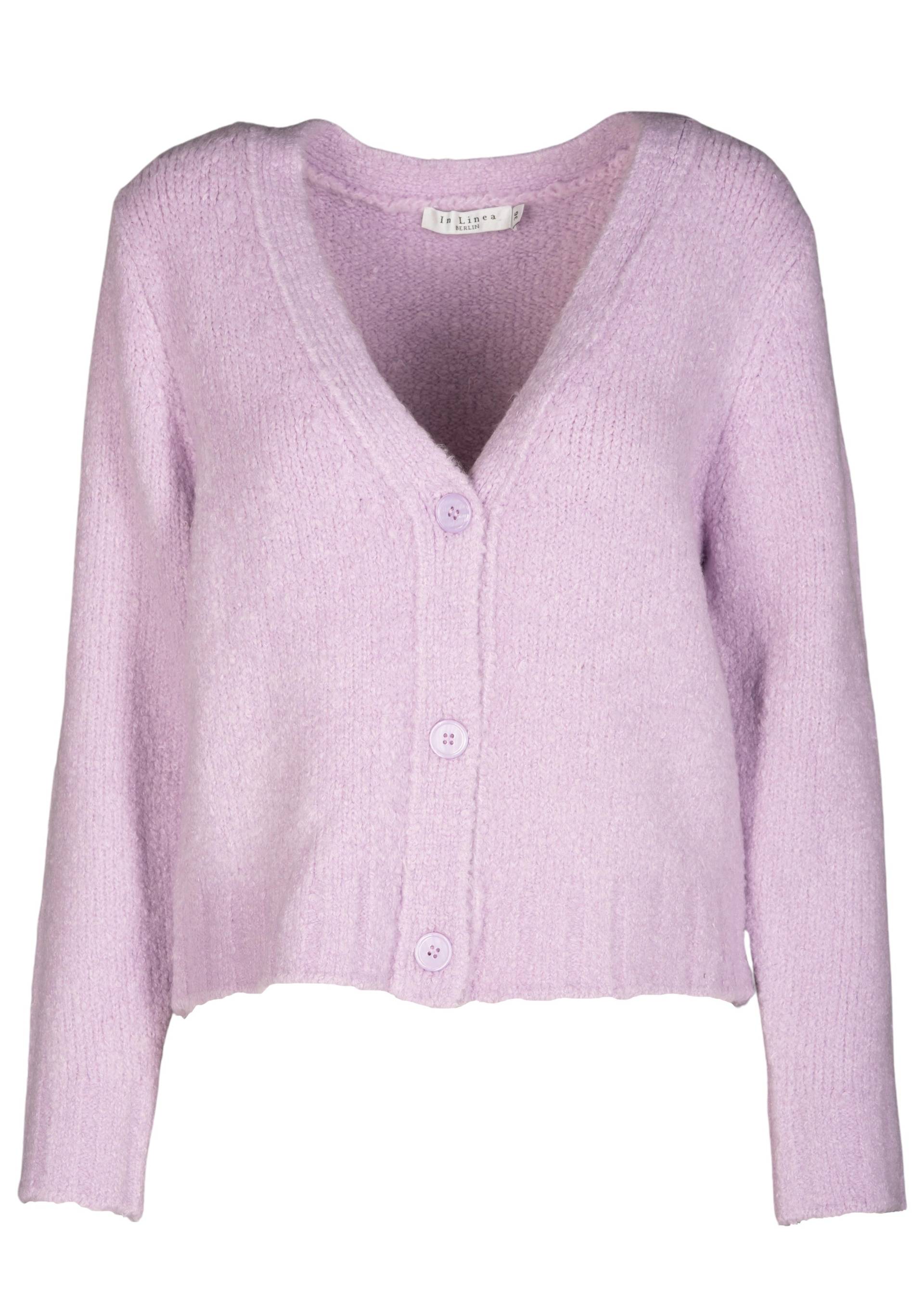 IN LINEA - V-Cardigan, 1/1 Arm, Boucle violet mel. - Gr. - 42 von IN LINEA