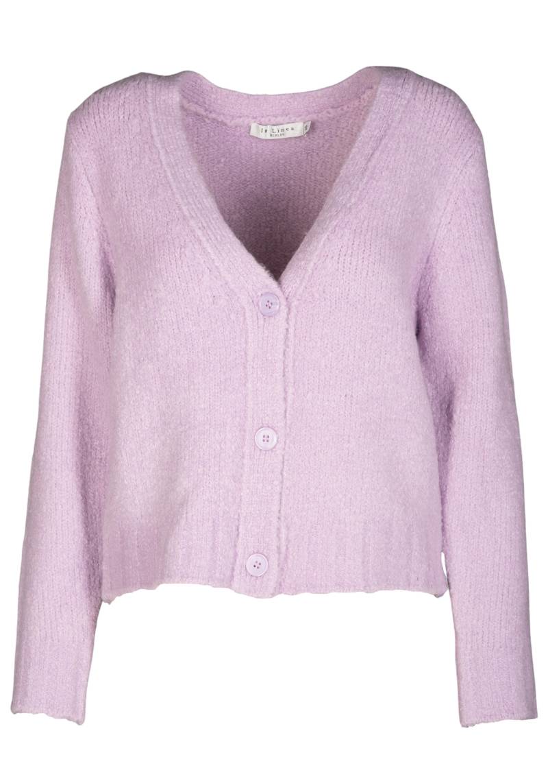IN LINEA - V-Cardigan, 1/1 Arm, Boucle violet mel. - Gr. - 44 von IN LINEA