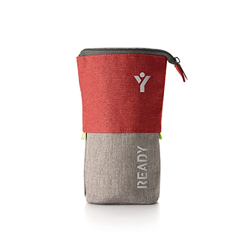Strip-Case Ready Federmäppchen, umwandelbar in Becherhalter und Zubehörhalter, ideal für Schule und Arbeit, Größe 20 x 14 cm, rot, 21 x 14 cm, Modern von IN TEMPO"