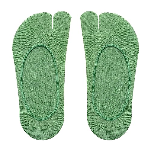 INACMWIH Damen-Flip-Flop-Socken mit 2 Zehen, unsichtbare Zehensocken für Loafer, Schuhe, Sneaker, Schwarz, grün, 1 Size INACMWIH Damen-Flip-Flop-Socken mit 2 Zehen, unsichtbare Zehensocken für Loafer, Schuhe, Sneaker, Schwarz, grün, 1 Size von INACMWIH