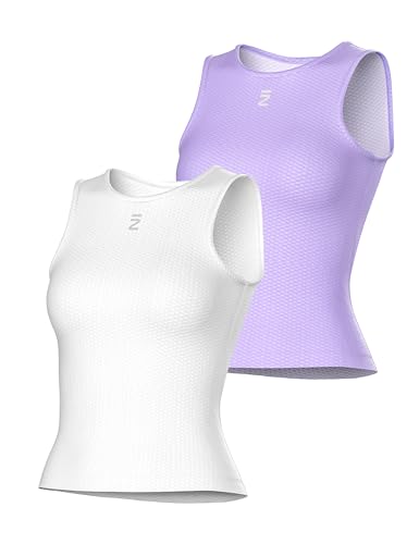 INBIKE Damen Fahrradweste Abnehmen Mesh Ärmellose Weste Leichtes Body Shaping Shirt Schnelltrocknend Atmungsaktiv Reflektierende Tank Tops Sommer Fahrradbekleidung Sporthemden Fahrradtrikot Set S von INBIKE