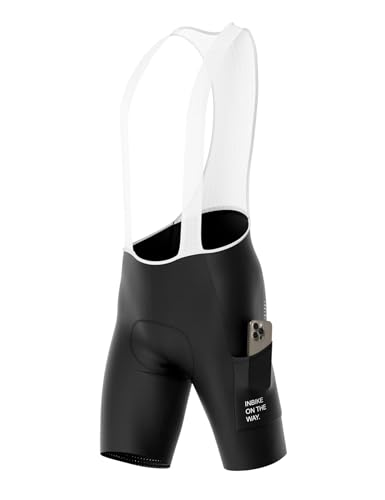 INBIKE Fahrrad-Trägerhose für Herren, 3D-gepolstert, atmungsaktiv, Rennrad-Shorts, leicht, mit Taschen, Schwarz, XL INBIKE Fahrrad-Trägerhose für Herren, 3D-gepolstert, atmungsaktiv, Rennrad-Shorts, leicht, mit Taschen, Schwarz, XL von INBIKE