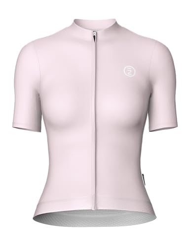 INBIKE Fahrradbekleidung Damen Radtrikot Kurzarm Sommer Fahrradtrikot Kurz Shirt Fahrrad Rennrad Trikot Radsport-Bekleidung Pink L von INBIKE
