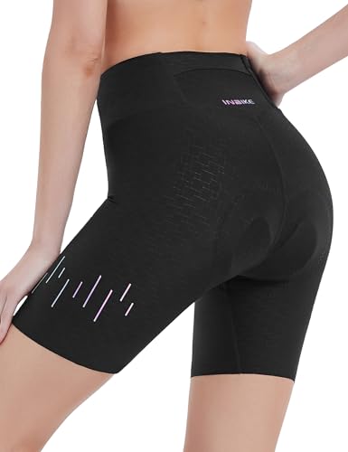 INBIKE Fahrradhose Rennradhose Radhose mit 3D Sitzpolster Kleiner Tasche atmungsaktiv hochelastisch Damen,M von INBIKE