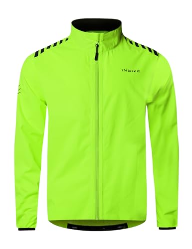 INBIKE Fahrradjacke Herren Sommer Winter Wasserdicht Atmungsaktiv Regenjacke Regenmantel Fahrrad Radsport Laufjacke Regen Leicht Frühling Herbst Orange 2XL von INBIKE