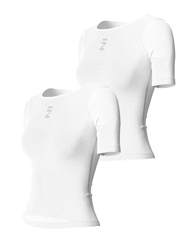 INBIKE Fahrradtrikot Radtrikot Rennrad Trikot Funktionsunterhemd Sportshirts Damen Kurzarm Fahrradbekleidung Sommer Atmungsaktiv Feuchtigkeitstransport Schnell Trocknend Weiß&Weiß XS/S von INBIKE