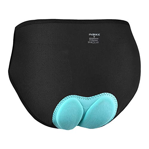 INBIKE Radlerhose Damen Gepolstert Gel Fahrradhose Kurz Baumwolle fahrradunterhose Fahrrad Radler Unterhose Radunterhose mit Sitzpolster für Downhill MTB Reiten Radsport XXL von INBIKE