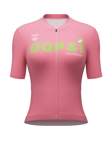 INBIKE Radtrikot Fahrradtrikot Rennradtrikot Damen Sommer Kurzarm Fahrradbekleidung Frauen mit 3 Taschen Atmungsaktiv Schnelltrocknend Fahrradsport Rosa XL von INBIKE