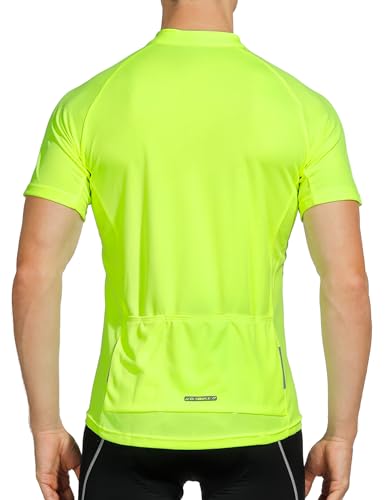 INBIKE Radtrikot Herren Kurzarm Fahrradtrikot Kurz Ärmellos Shirt Fahrrad Trikot Jersey Aus Elastischem Atmungsaktiv Schnell Trockendem Stoff Grün L von INBIKE