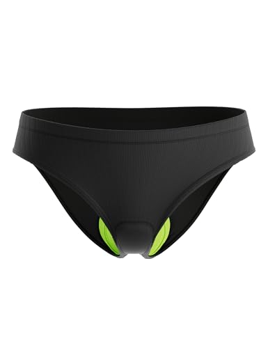 INBIKE Radunterhose Damen Gepolstert Gel Fahrradhose mit Polster Kurz Sommer Fahrradunterhose Radlerunterhose Unterhose Fahrrad Rennrad MTB Schwarz S von INBIKE