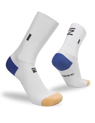 INBIKE Rennrad Socken Fahrradsocken Damen Weiß Grau Pink Wandersocken Kompressionssocken Laufsocken Sportsocken Anti-Blasen Gelb von INBIKE