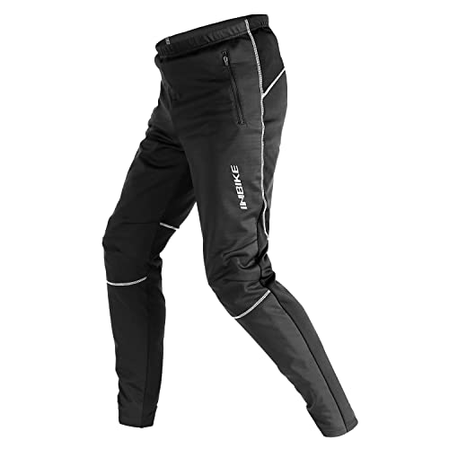 INBIKE Winter-Fahrradhose für Herren, Laufhose, winddicht, Thermo-Hose, Größe XL, Schwarz von INBIKE