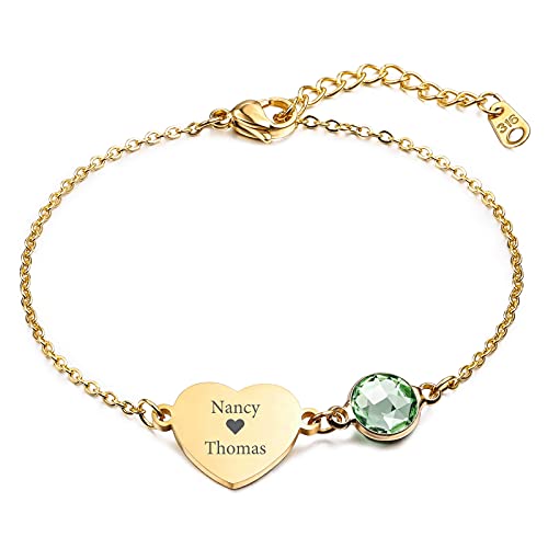 INBLUE Personalisierte Münze Gravierter Anfangsbuchstabe Name für Frauen Mädchen Benutzerdefinierte Fußkettchen mit Verstellbarer Kette Geburtsstein Edelstahlscheibe Zierlicher Charme Schmuck INBLUE Personalisierte Münze Gravierter Anfangsbuchstabe Name für Frauen Mädchen Benutzerdefinierte Fußkettchen mit Verstellbarer Kette Geburtsstein Edelstahlscheibe Zierlicher Charme Schmuck von INBLUE