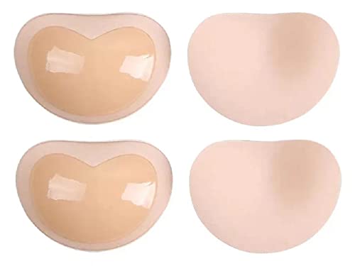 INCHICK 2 Paare BH-Einlagen Selbstklebende Einzätze BH Pads Push Up (Beige) von INCHICK