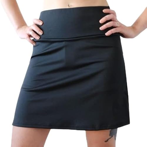 INCHICK Damen Hosenrock Tennisrock Golf Skort Schwarz M von INCHICK