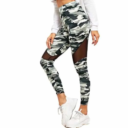 INCHICK Damen Leggings Sporthosen Yoga Grau-Mesh - XXL von INCHICK