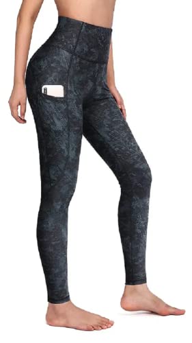 INCHICK Damen Leggings Sporthosen Yoga mit Handytaschen Grau-grün L von INCHICK