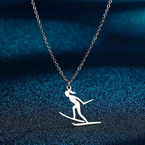 INCIDO Anhänger Halskette Activ Girl Series Langlauf für Frauen Modedesign Einfache Anhänger Halskette Unisex Mode Halskette Schmuck Geschenke von INCIDO