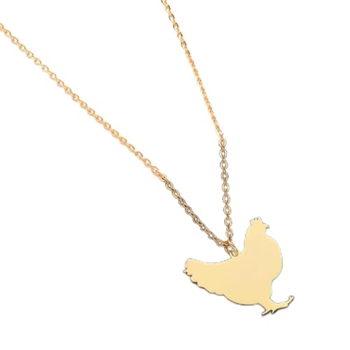 INCIDO Anhänger Halskette Huhn Halskette für Frauen Mädchen Mode Hahn Anhänger Kette Halsketten FunFarm Tier Geschenke Schmuck Geschenke von INCIDO