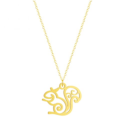 INCIDO Anhänger Halskette Origami Tier Eichhörnchen Halskette für Frauen Mädchen Nussbaum Wald Cartoon Halsketten Anhänger Schmuck Festival Geschenk INCIDO Anhänger Halskette Origami Tier Eichhörnchen Halskette für Frauen Mädchen Nussbaum Wald Cartoon Halsketten Anhänger Schmuck Festival Geschenk von INCIDO