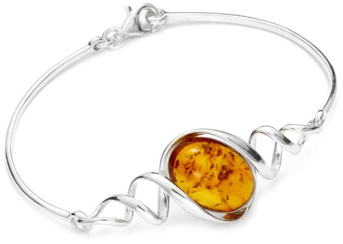 InCollections Damen-Armreif 19 cm 925/000 Sterlingsilber mit Bernstein 0010210089501 von INCOLLECTIONS