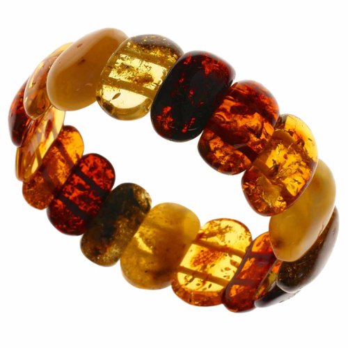 InCollections Damen-Bernsteinarmband Gummizug, multicolour 0022410063570 von INCOLLECTIONS