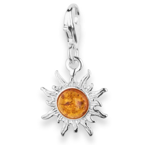 InCollections Damen-Charm-Anhänger Sonne 925 Sterlingsilber Bernstein 0020200010890 von INCOLLECTIONS