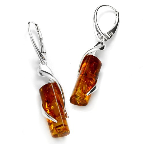 InCollections Damen-Ohrhänger 925/000 Sterlingsilber mit Bernstein 0010260049501 von INCOLLECTIONS