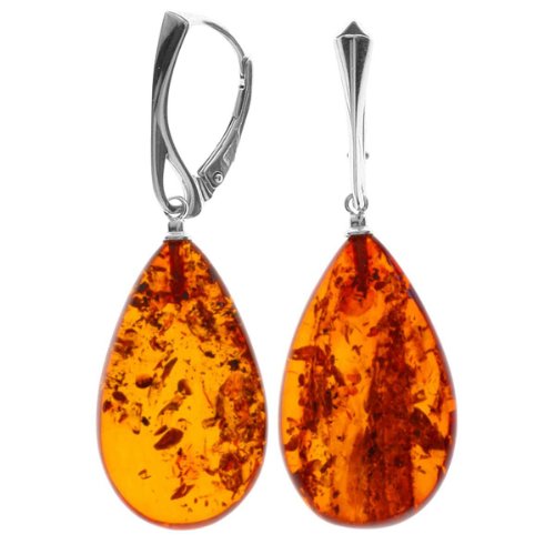 InCollections Damen-Ohrhänger 925/000 Sterlingsilber mit Bernstein 0060260141570 von INCOLLECTIONS