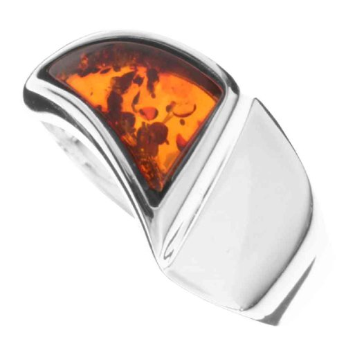 InCollections Damen-Ring 925/000 Sterlingsilber mit Bernstein Größe 54 (17.2) 451A273391100 von INCOLLECTIONS