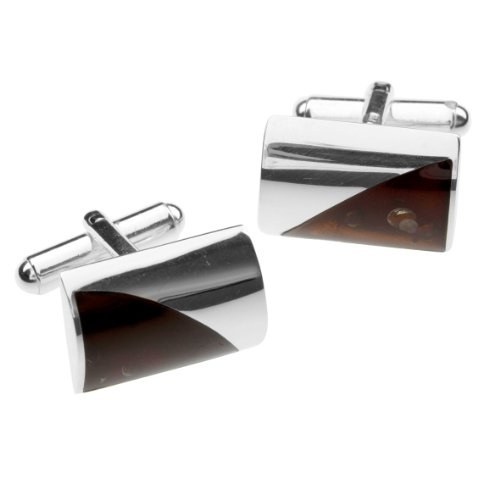 InCollections Herren-Manschettenknopf 925/000 Sterlingsilber mit Bernstein 0110257007340 von INCOLLECTIONS