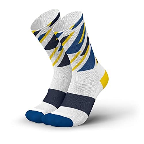 INCYLENCE Laufsocken für Damen und Herren,1 Paar (DE/NL/SE/PL, Numerisch, 35, 38, Regular, Regular, Dashes White Blue) von INCYLENCE