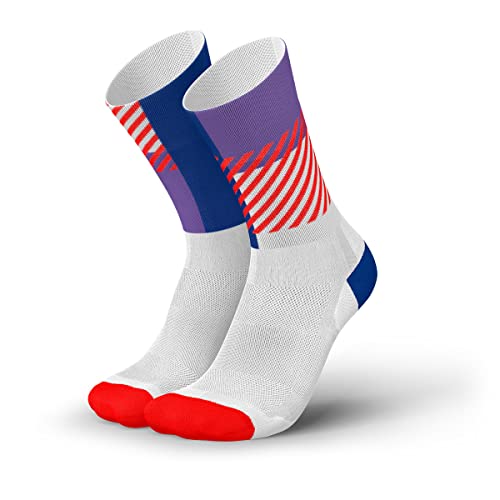 INCYLENCE Districts Sportsocken lang, leichte Running Socks, atmungsaktive Funktionssocken mit Anti-Blasen Schutz, Socken, Blau, 39-42 von INCYLENCE