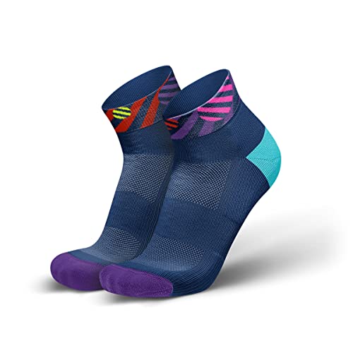 INCYLENCE Globes Short Laufsocken kurz, schweißableitende Running Socks für Damen und Herren, atmungsaktive low cut Sportsocken mit Anti-Blasen Schutz, leichte Kompression, Dunkelblau, 43-46 von INCYLENCE